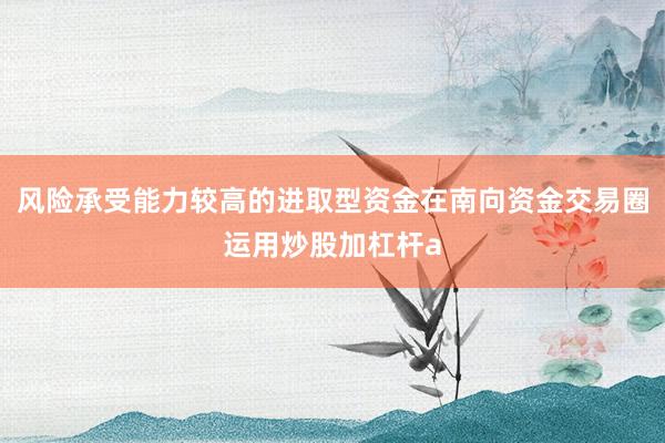 风险承受能力较高的进取型资金在南向资金交易圈运用炒股加杠杆a